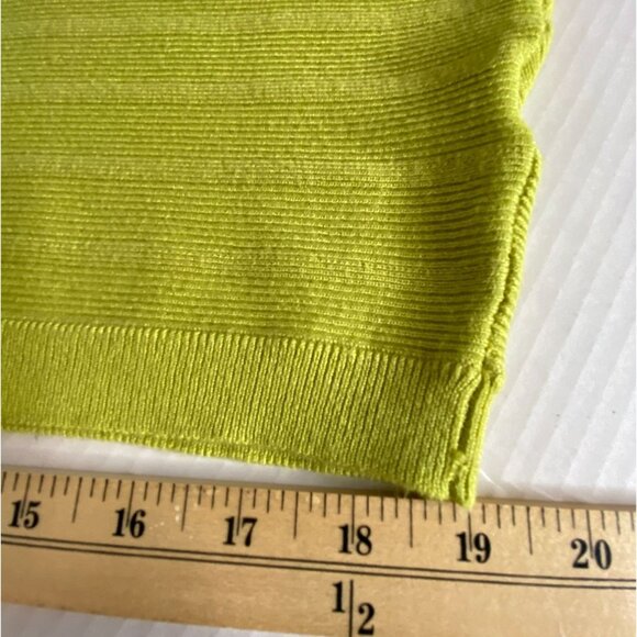 Belldini Moss Green Ribbed Sweater with Flare Sleeves Size XL Romantic Boho Y2K - Picture 10 of 11